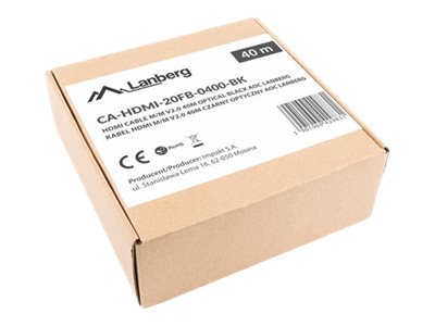Lanberg HDMI han -> HDMI han 3840 x 2160 - 60 Hz 40 m Sort