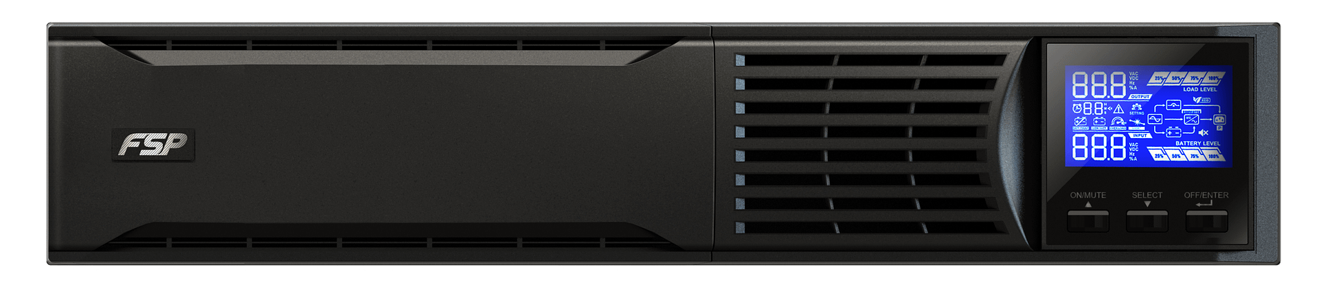 FSP Champ Rack 3K UPS-enhed Dobbeltkonvertering (online) 3 kVA 2700 W 3 AC stikkontakt(er)