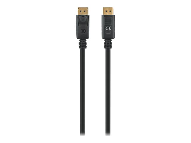 Manhattan DisplayPort 1.4 Cable, 8K@60hz, 3m, PVC Cable, Male to Male, With Latches, Fully Shielded, Black, Lifetime Warranty, Polybag DisplayPort kabel 3m Sort