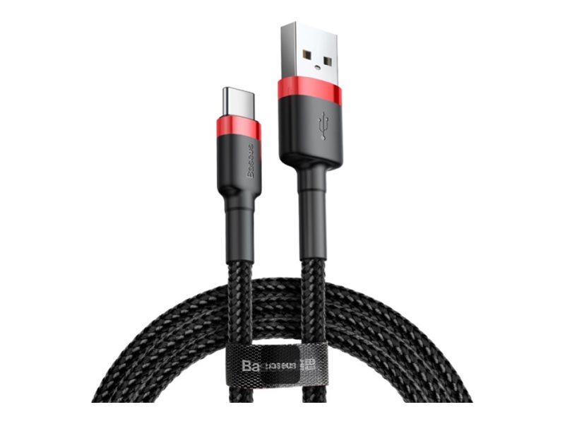 Baseus kabel Cafule USB - USB-C 2,0 m 2A czerwono-czarny