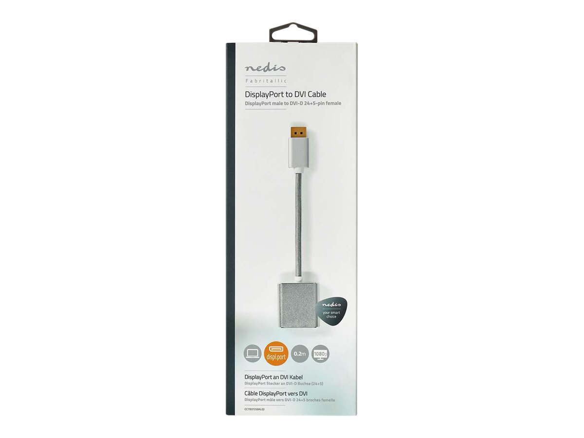 Nedis Fabritallic Videoadapter 20cm Sølv