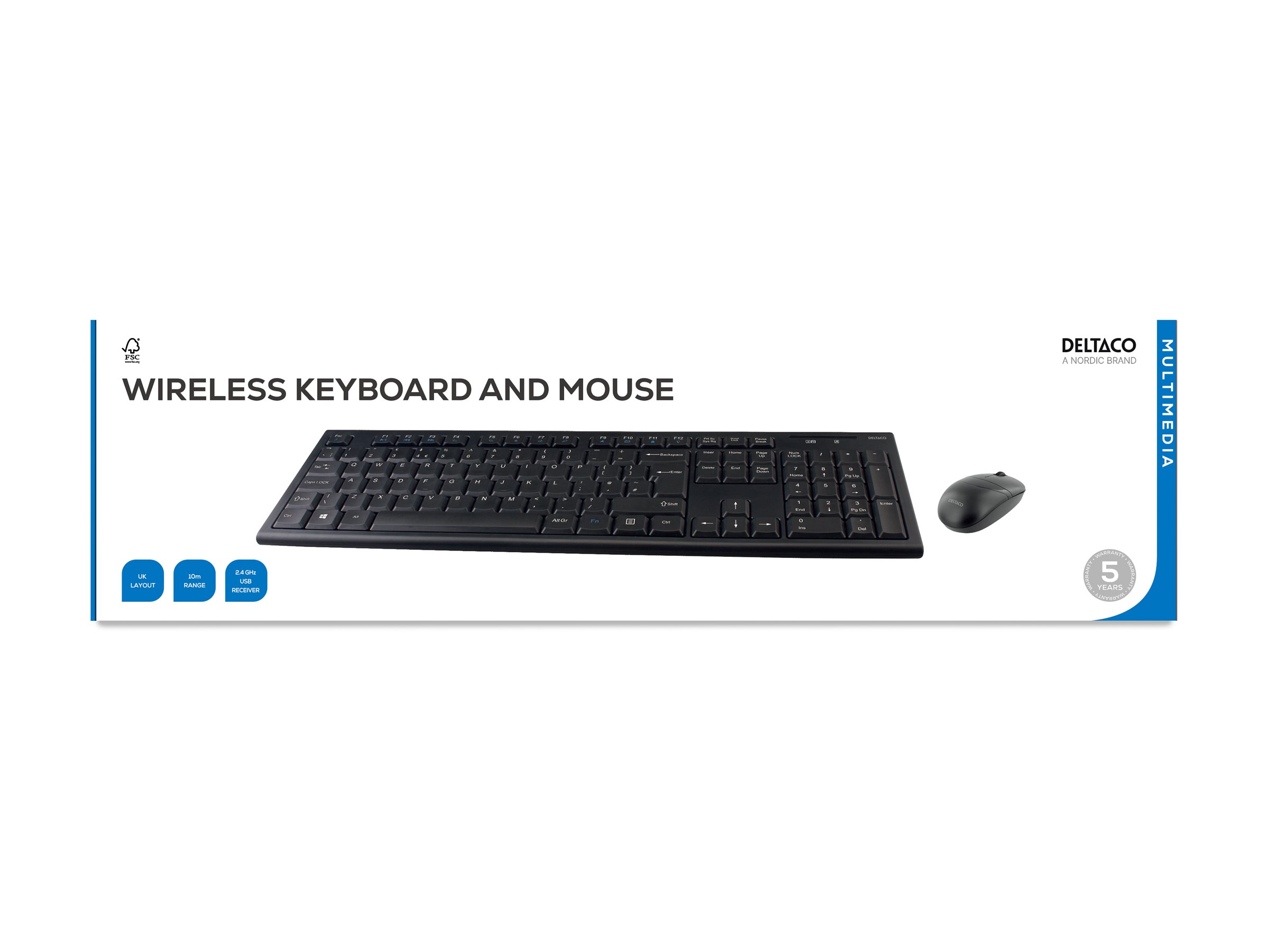 Deltaco Keyboard & Mouse ENG
