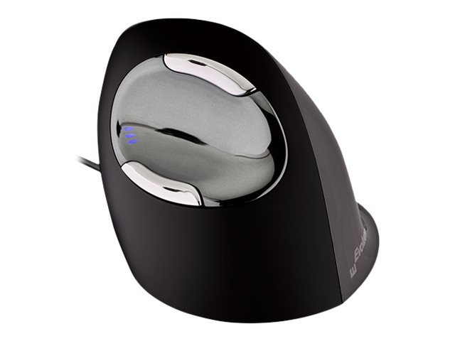 Evoluent VerticalMouse D Large Laser Kabling Sort Grå