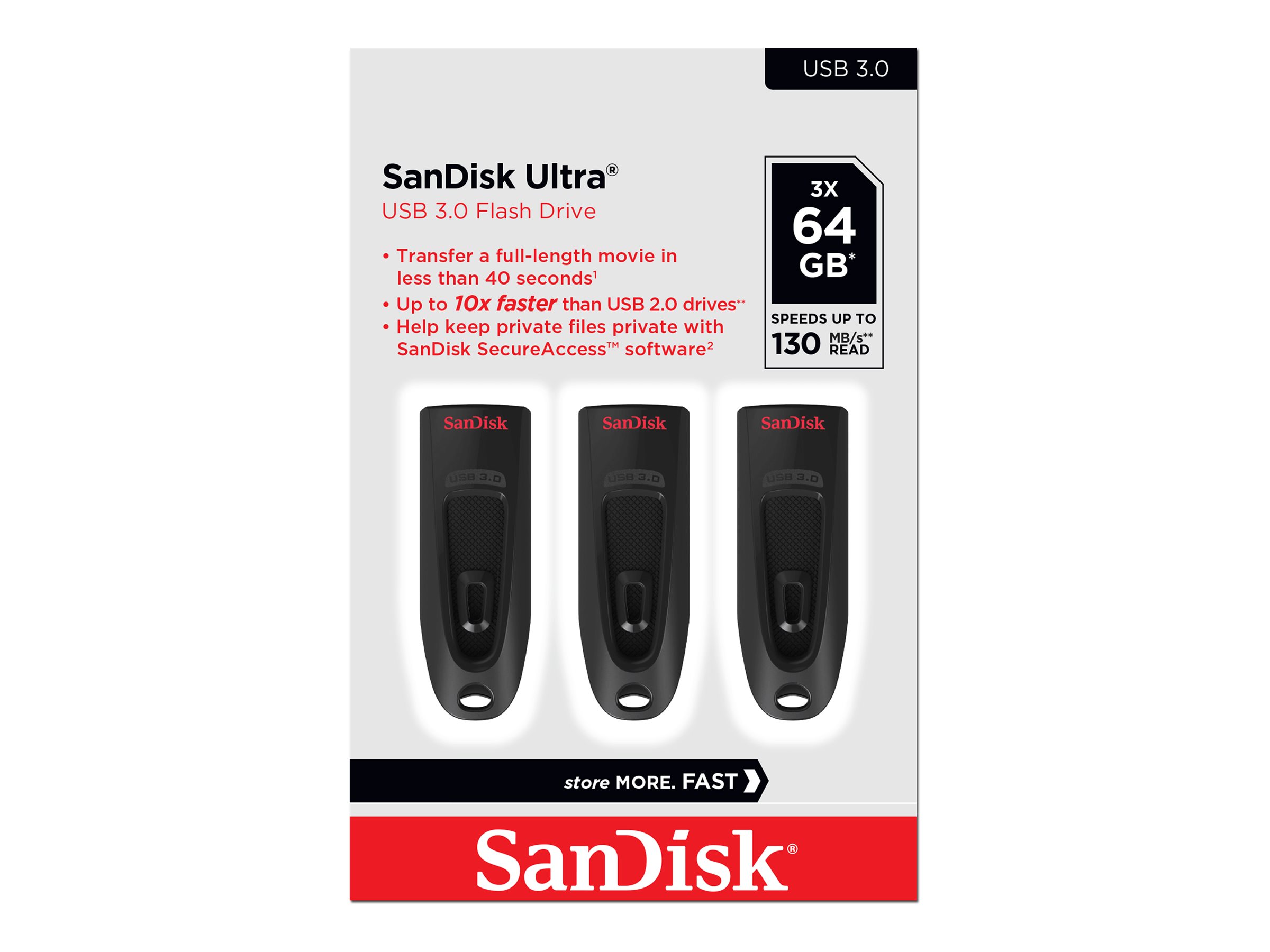 SanDisk Ultra 64GB USB 3.0 USB stick Sort