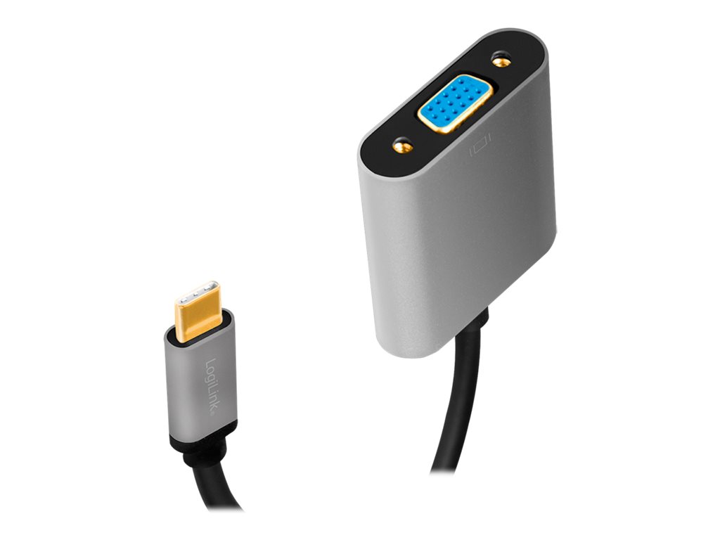 LogiLink USB / VGA adapter 15cm Sort Grå
