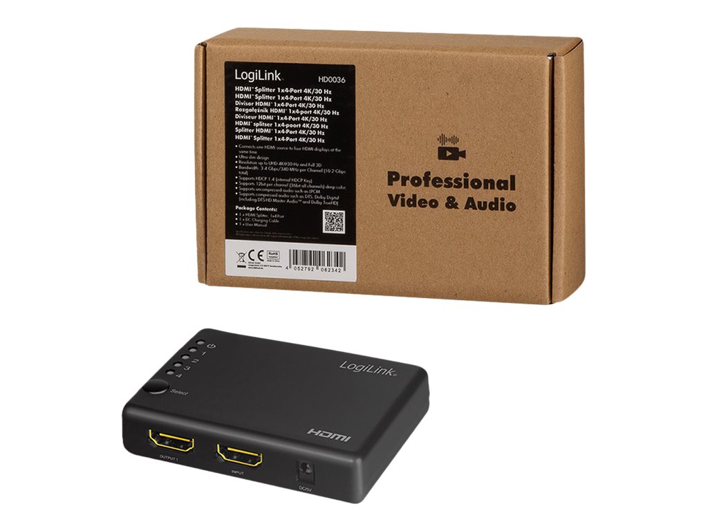 LogiLink Video-/audiosplitter HDMI