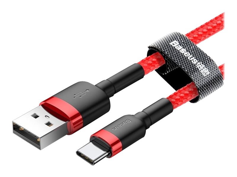 Baseus Cafule USB-A / USB-C QC 3.0 3A 0.5 m cable - red