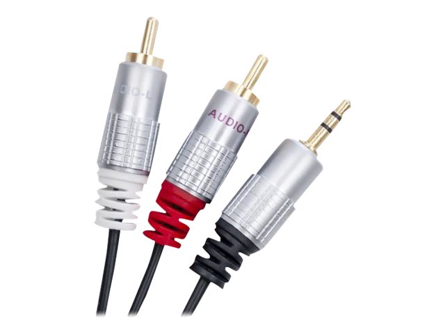 Qoltec Audiokabel 1m Sort