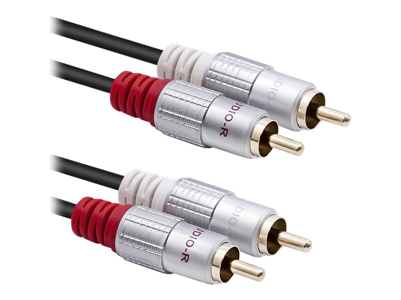 Qoltec Audiokabel 3m Sort