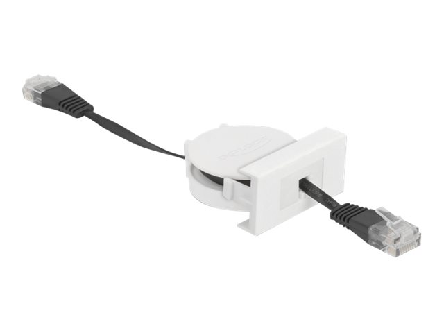 Delock Easy 45 CAT 5e SF/UTP 50cm Patchkabel Sort Hvid RAL 9003