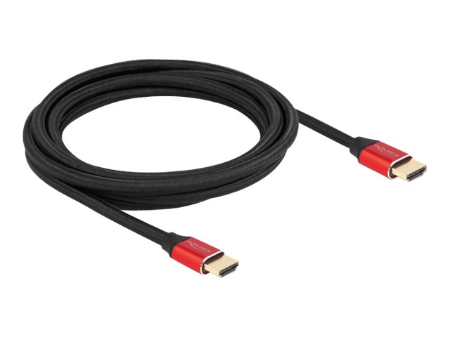 Delock HDMI-kabel 3m Sort Rød