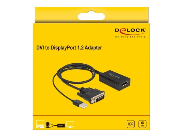 Delock Videoadapterkabel 50cm Sort