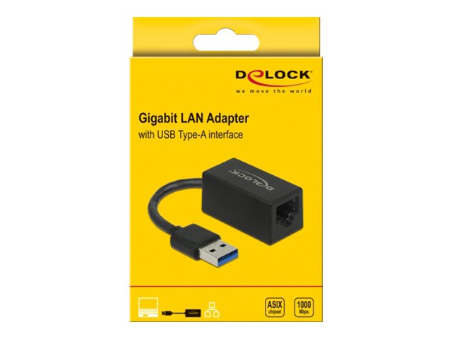 Delock - netværksadapter - USB 3.2 Gen 1 - Gigabit Ethernet x 1