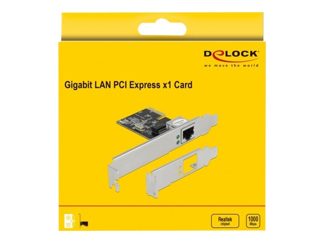 DeLock Netværksadapter PCI Express 1.1 x1 1Gbps