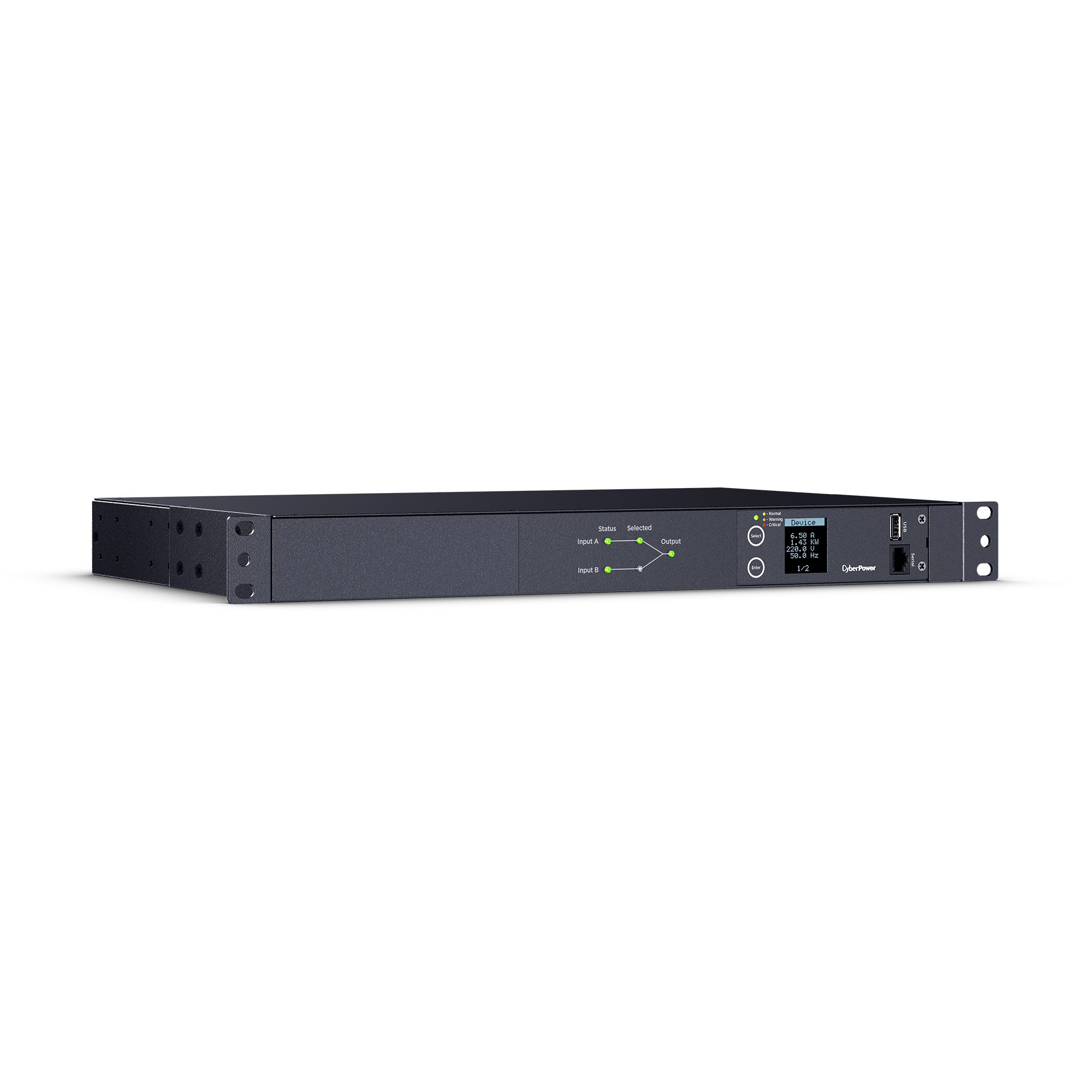 CyberPower Metered ATS Series PDU24005 Strømfordelingsenhed 10-stik 16A Sort 3.05m