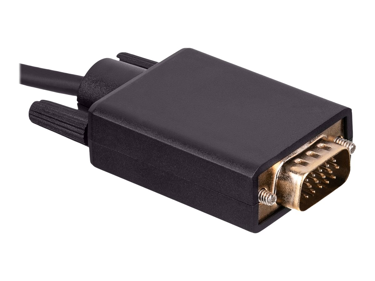 Akyga Adapter 24 pin USB-C han -> 15-pin D-Sub (DB-15) han 1.8 m Sort