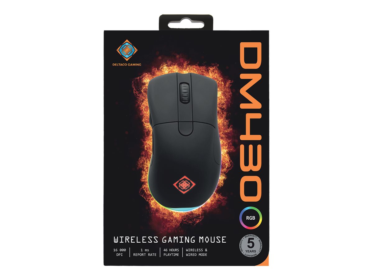 DELTACO GAMING GAM-107 Optisk Trådløs Kabling Sort