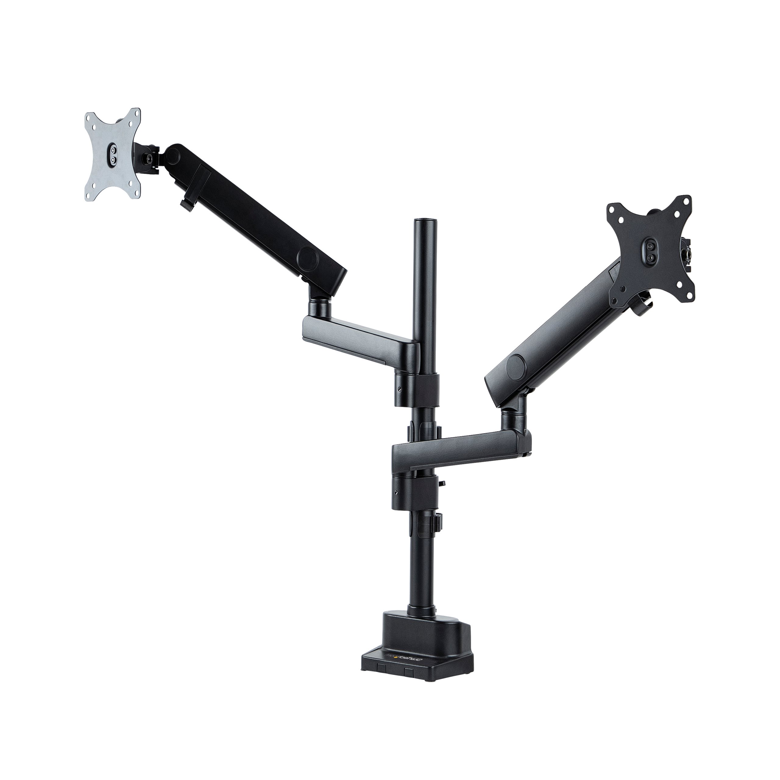 StarTech.com Desk Mount Dual Monitor Arm - Full Motion Monitor Mount for 2x VESA Displays up to 32 (17lb/8kg) - Vertical Stackable Arms - Height Adjustable/Articulating - Clamp/Grommet Monteringssæt 2 skærme 32