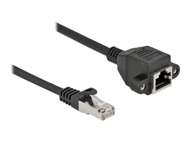 DeLOCK CAT 6a S/FTP 5m Forlængerkabel til netværk Sort