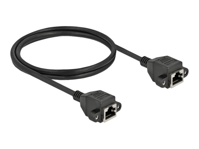 DeLOCK CAT 6a S/FTP 1m Forlængerkabel til netværk Sort