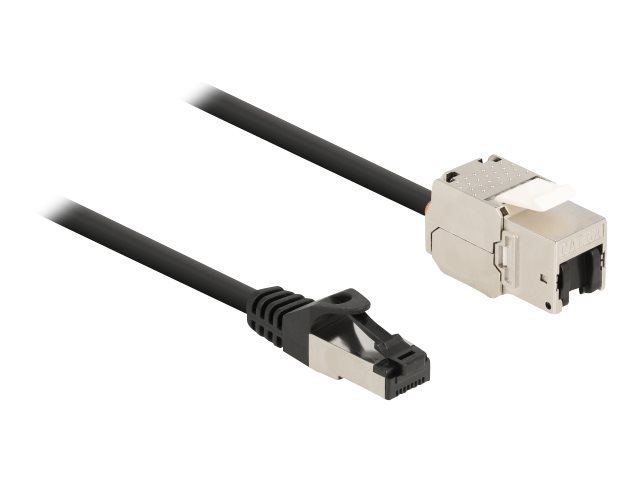 DeLOCK CAT 6a S/FTP 25cm Netværkskabel Sort