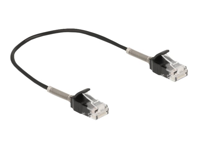 DeLOCK CAT 6a Ikke afskærmet parsnoet (UTP) 25cm Netværkskabel Sort