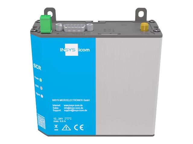 INSYS icom SCR-L 200 Router 2-port switch Trådløs Kabling