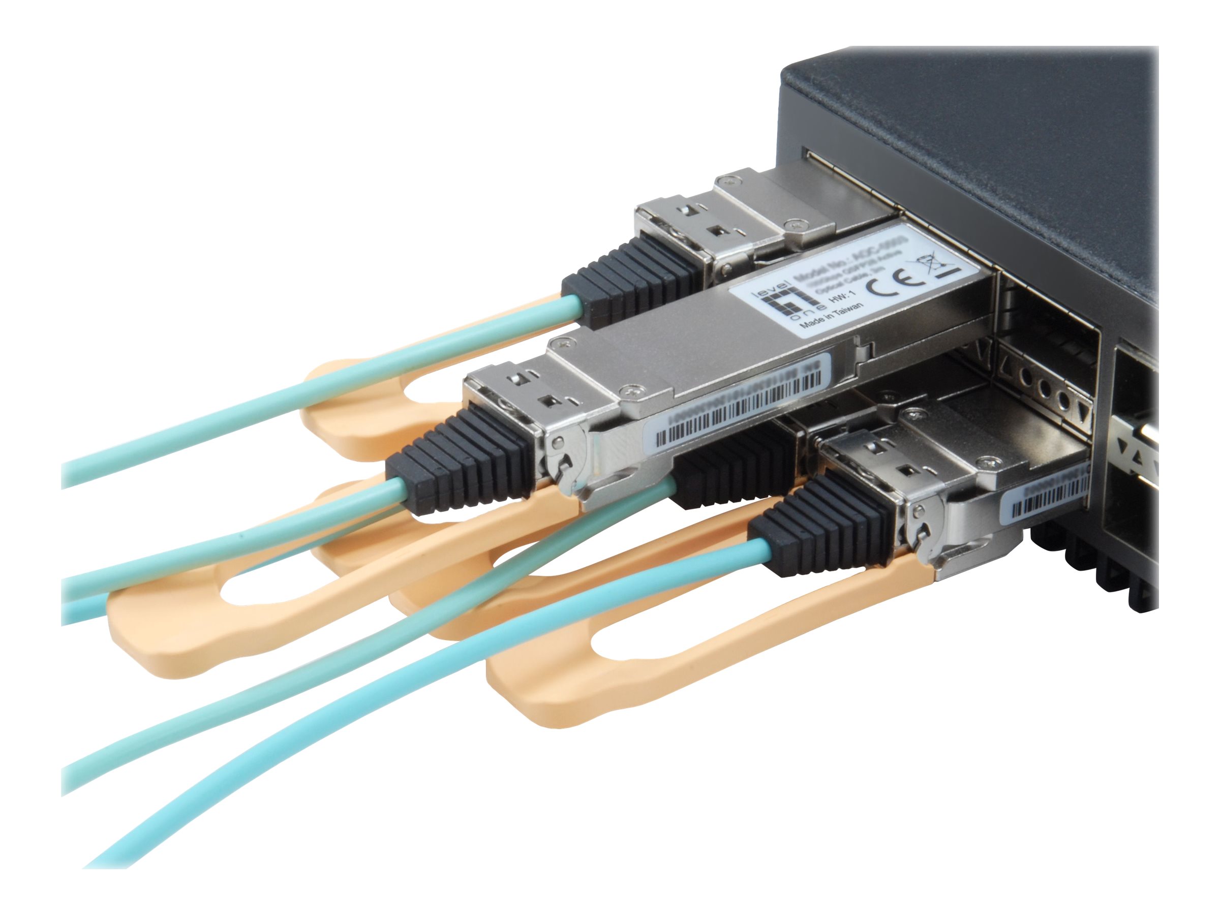 LevelOne 100GBase-AOC direkte påsætningskabel Fiberoptik IEEE 802.3bm 2m