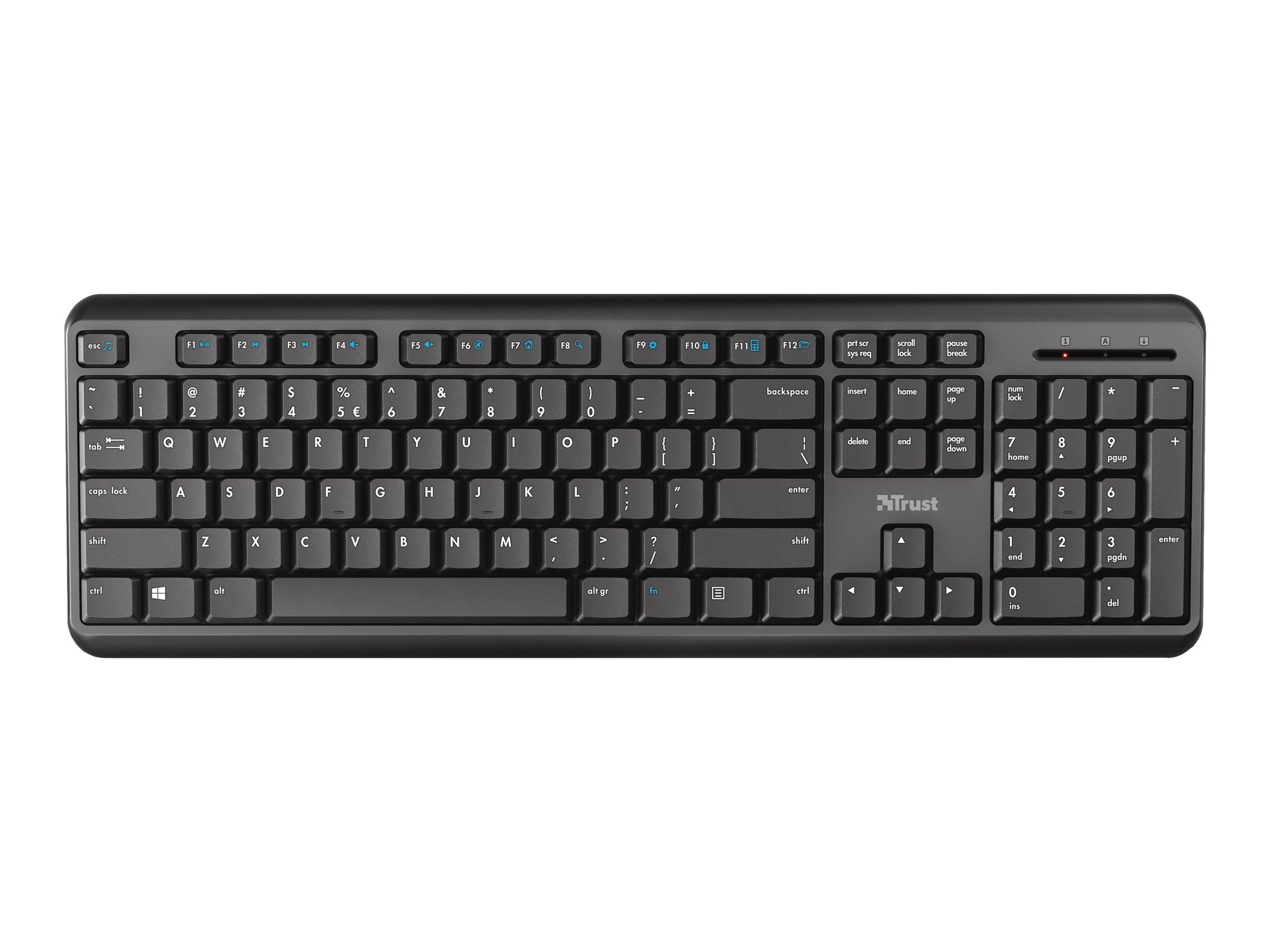 Trust TK-350 Tastatur Membran Trådløs Tysk