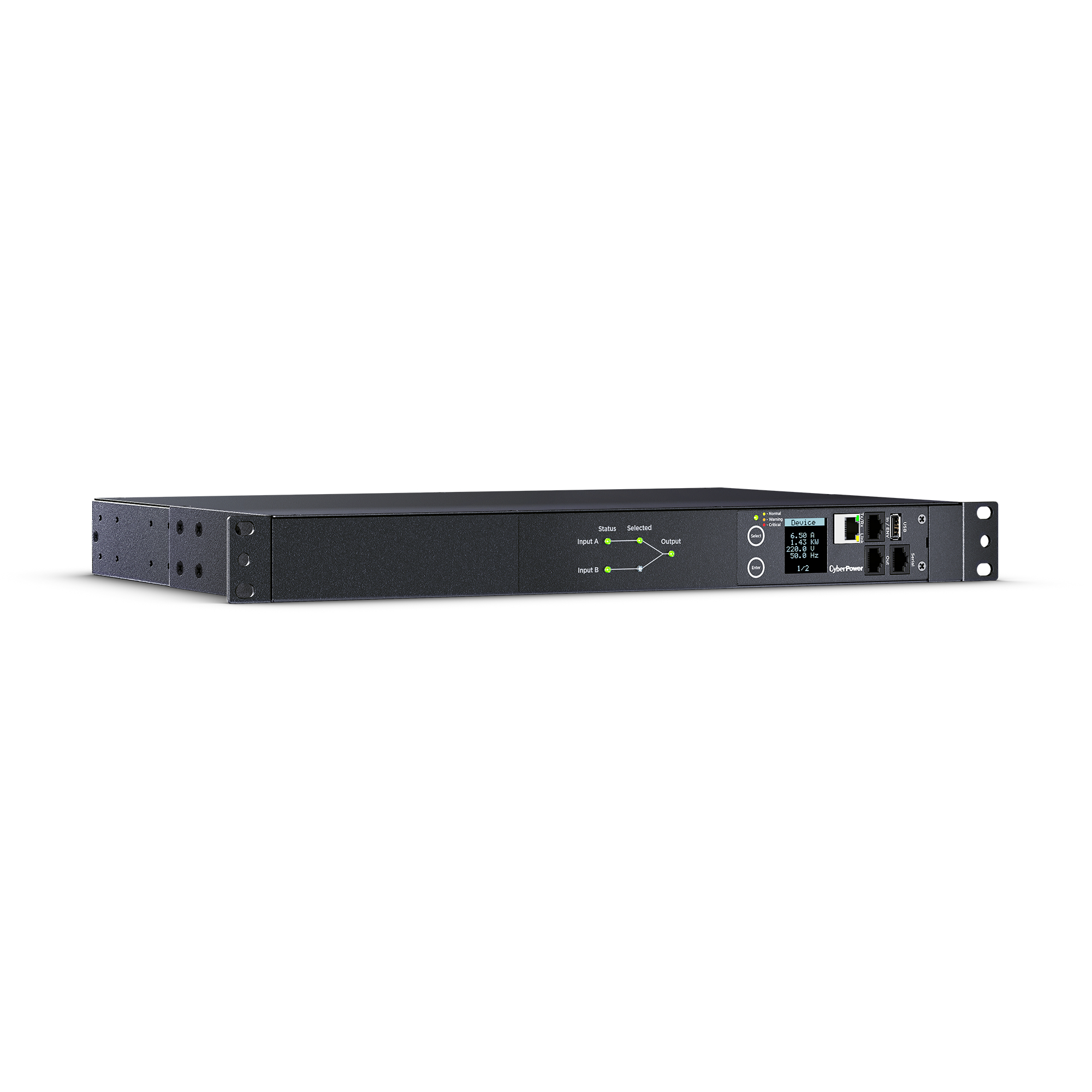 CyberPower Switched ATS PDU44005 Strømfordelingsenhed 10-stik 16A Sort 3.05m