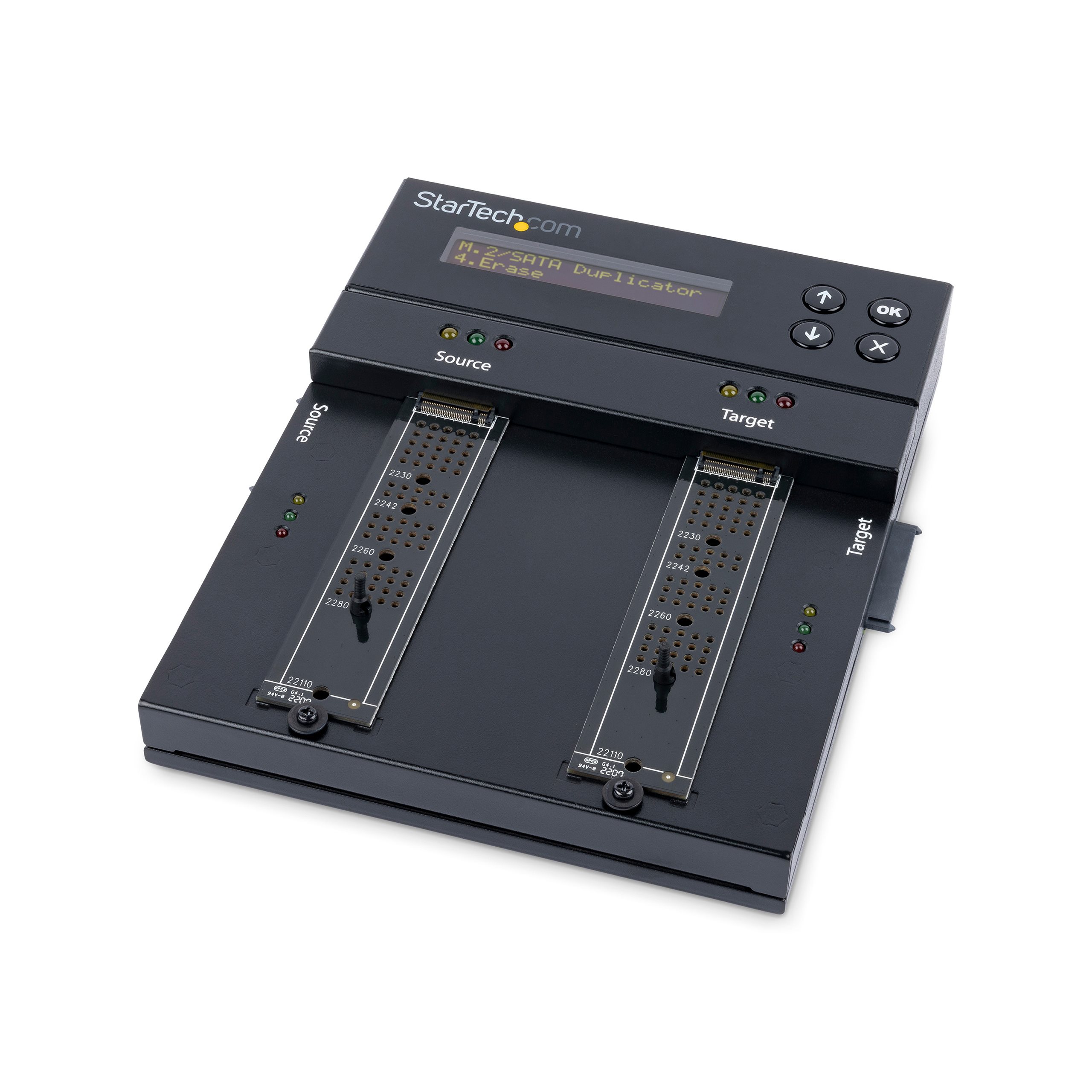 StarTech.com Standalone M.2 SATA & M.2 NVMe Duplicator and Eraser, HDD/SSD Cloner & Wiper for M.2 PCIe AHCI/NVMe, M.2 SATA, 2.5/3.5 SATA Drives, External Hard Drive Eraser/Duplicator, TAA - Drive Sanitizer/Copier (SM2DUPE11) 4Moduler