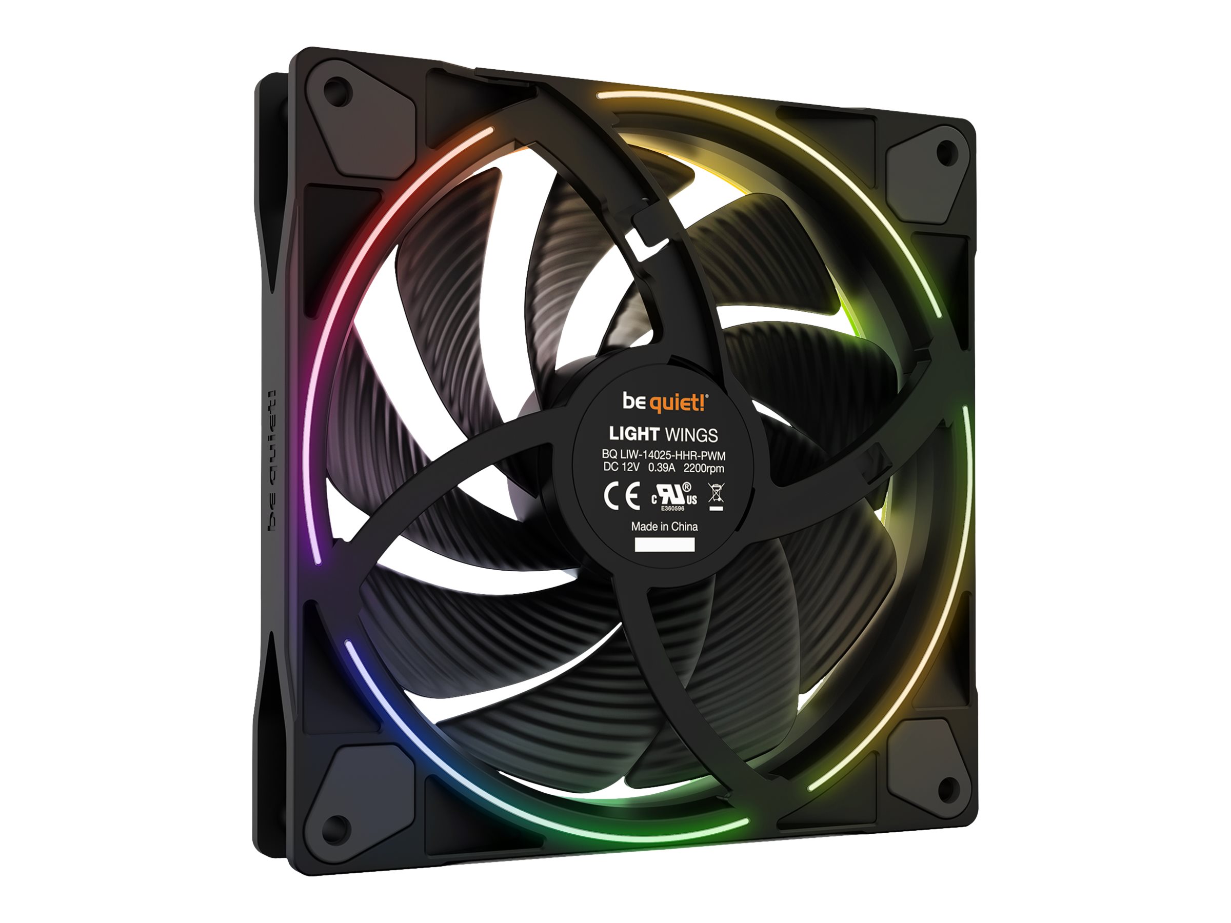 be quiet! Light Wings Fan 1-pack Sort 140 mm
