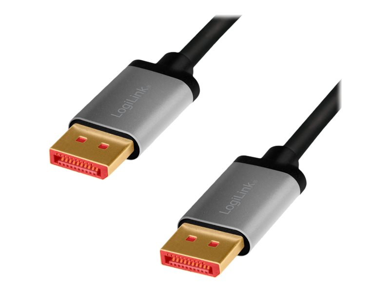 LogiLink DisplayPort kabel 2m Sort Grå