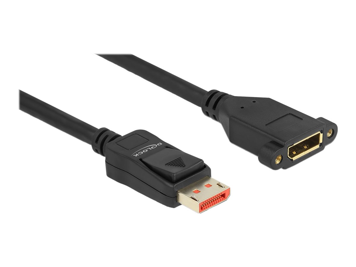 Delock DisplayPort forlængerkabel 1m Sort