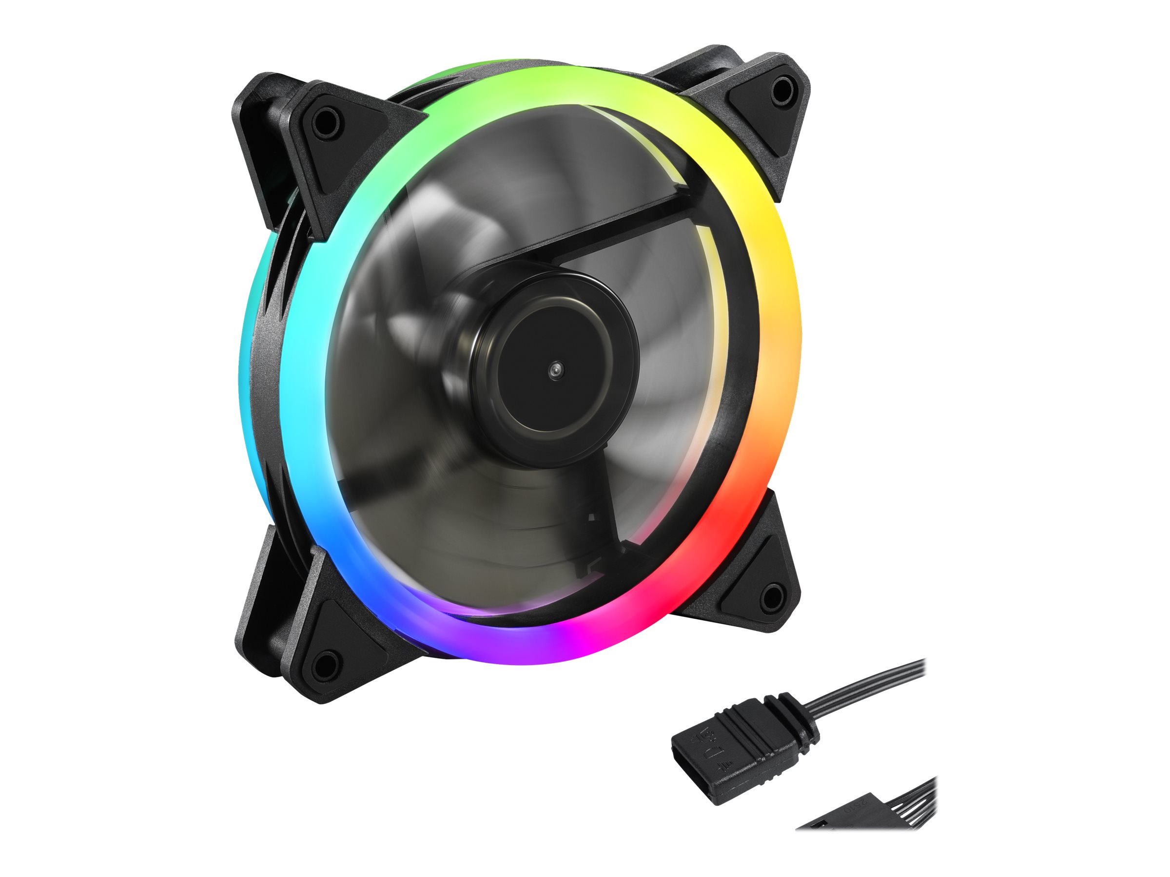Sharkoon SHARK Blades PWM RGB Fan 1-pack Sort 120 mm