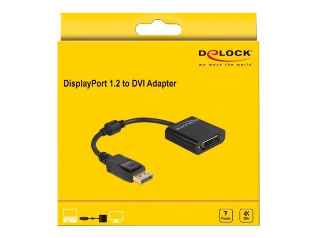 Delock Videoadapterkabel 15cm Sort