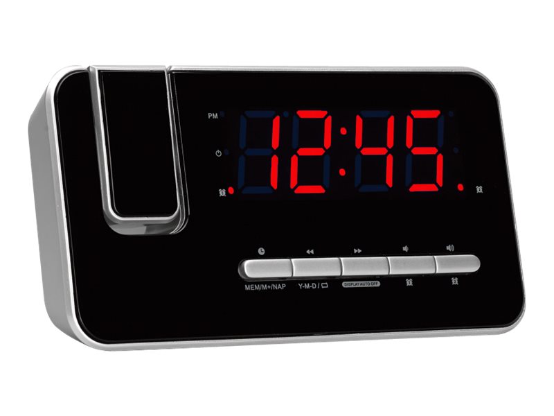 DENVER CRP-618 Clock-radio Sort Sølv