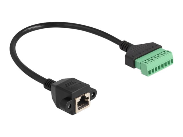DeLOCK CAT 6 Ikke afskærmet parsnoet (UTP) 30cm Kabel til netværksadapter Sort/grøn