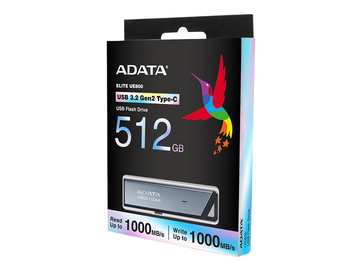 ADATA UE800 512GB USB-C 3.2 Gen 2 USB stick Silver