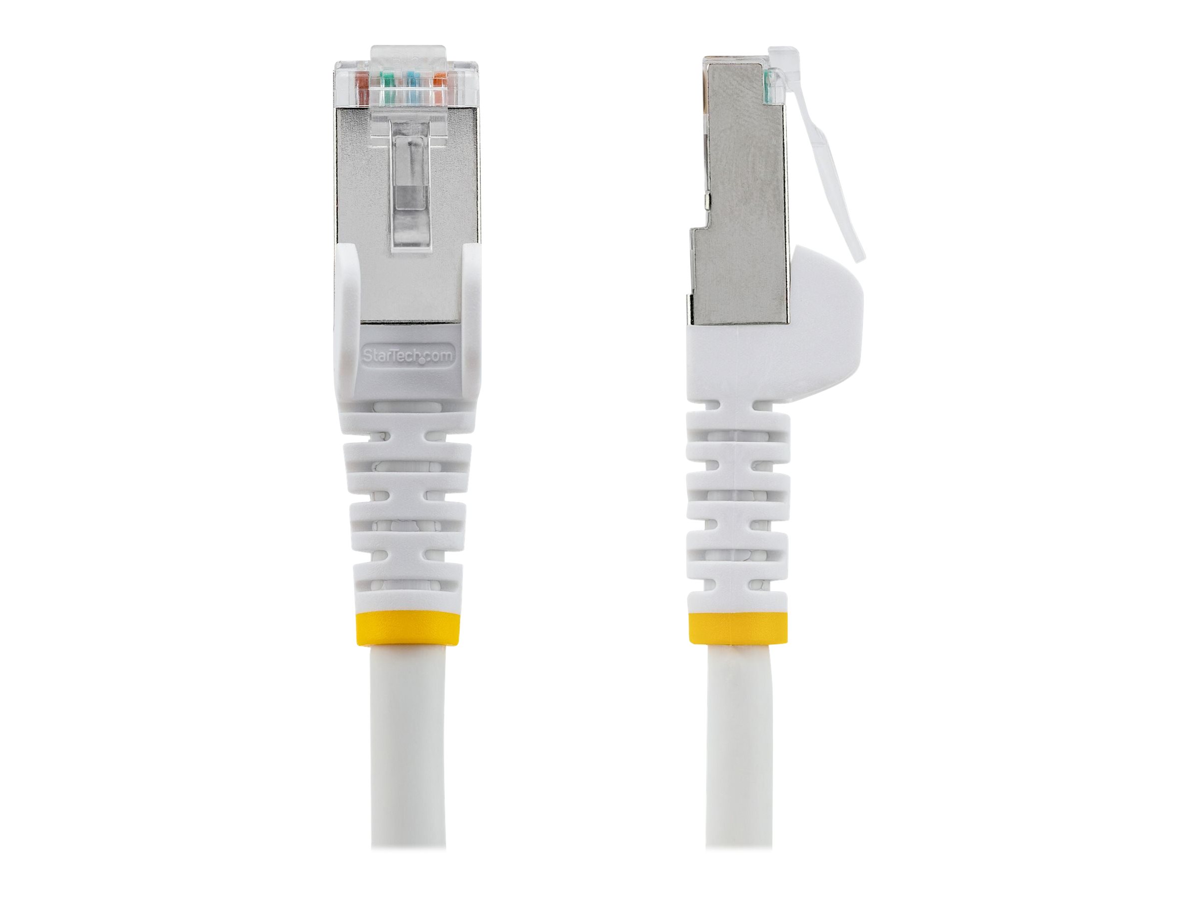 StarTech.com 5m CAT6a Cable - White - Low Smoke Zero Halogen (LSZH) - 10GbE 500MHz 100W ++ Snagless RJ-45 w/Strain Reliefs S/FTP Network Patch Cord CAT 6a S/FTP 5m Patchkabel Hvid