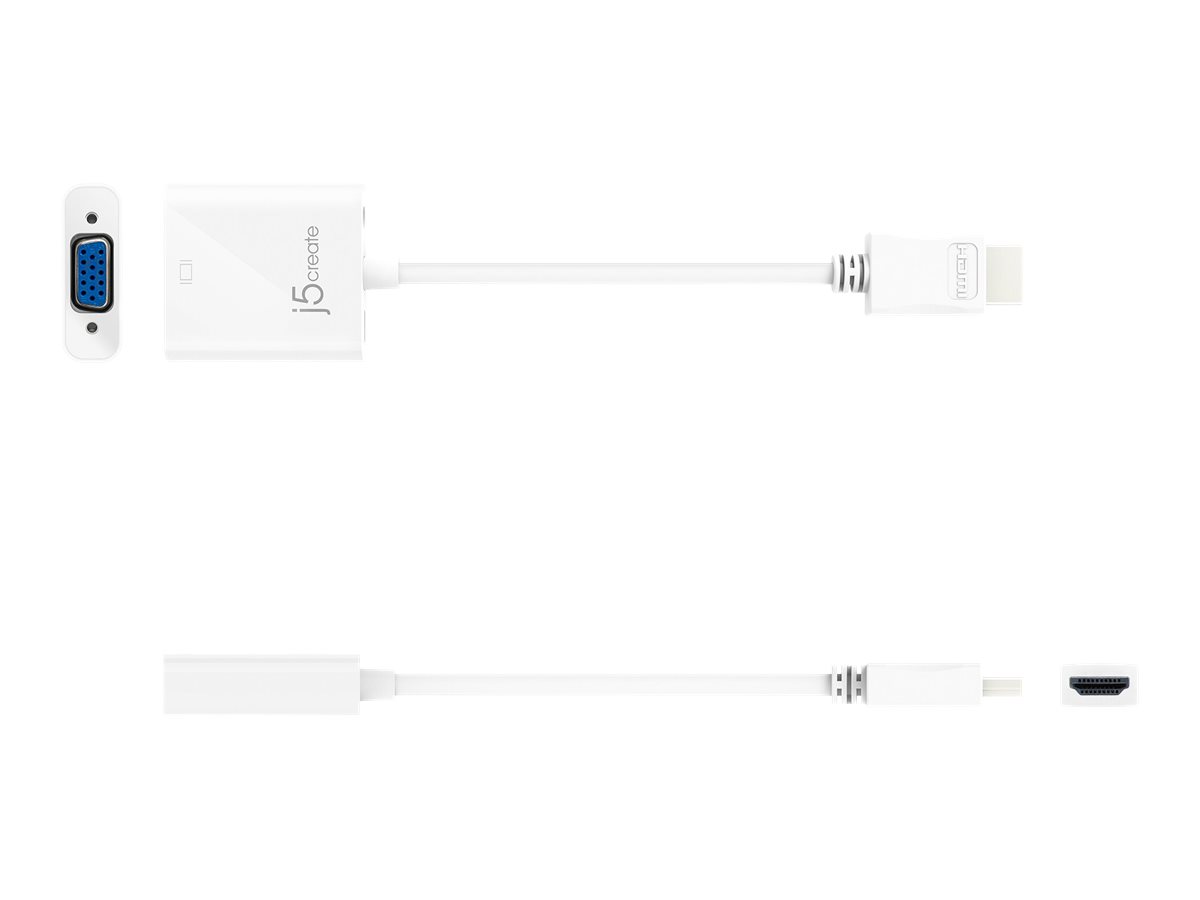 j5create JDA213 Videoadapterkabel 10cm Hvid