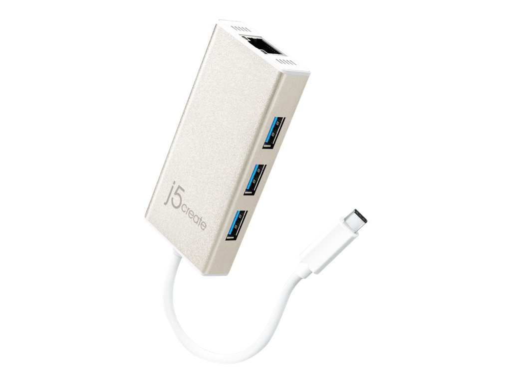 j5create Netværksadapter USB-C 1Gbps Kabling