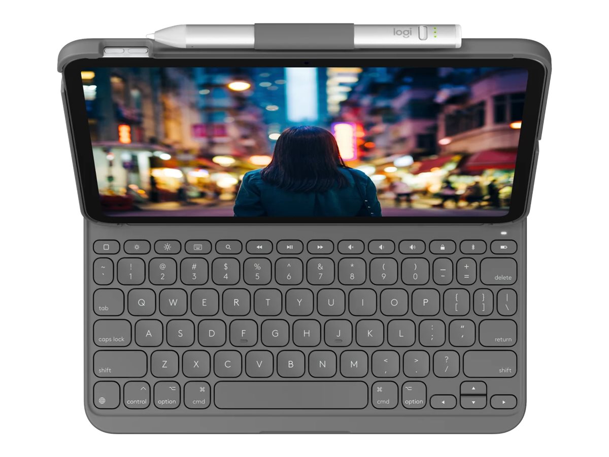 Logitech Slim Folio Tastatur og folio-kasse Saks Trådløs UK