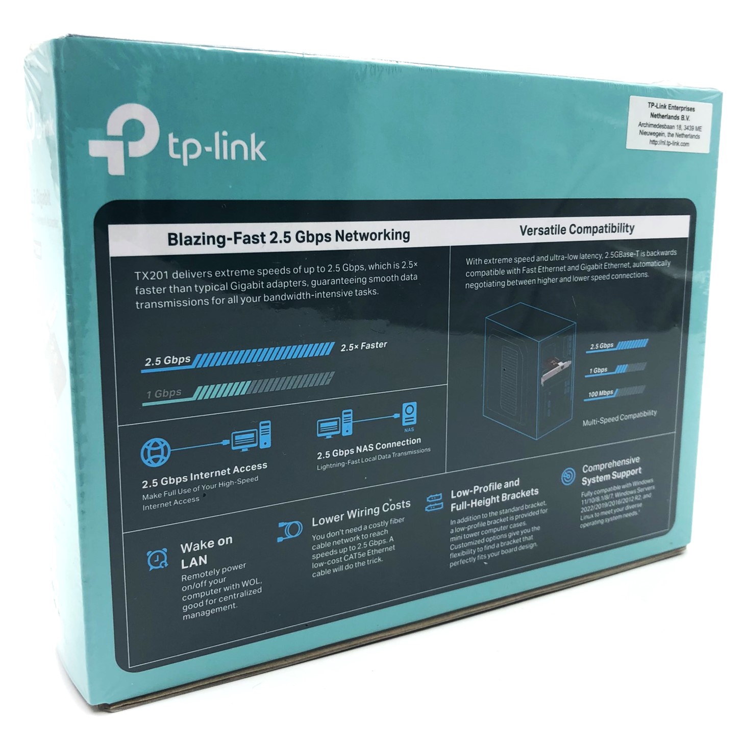 TP-Link TX201 V1 Netværksadapter PCI Express 2.1 x4 2.5Gbps