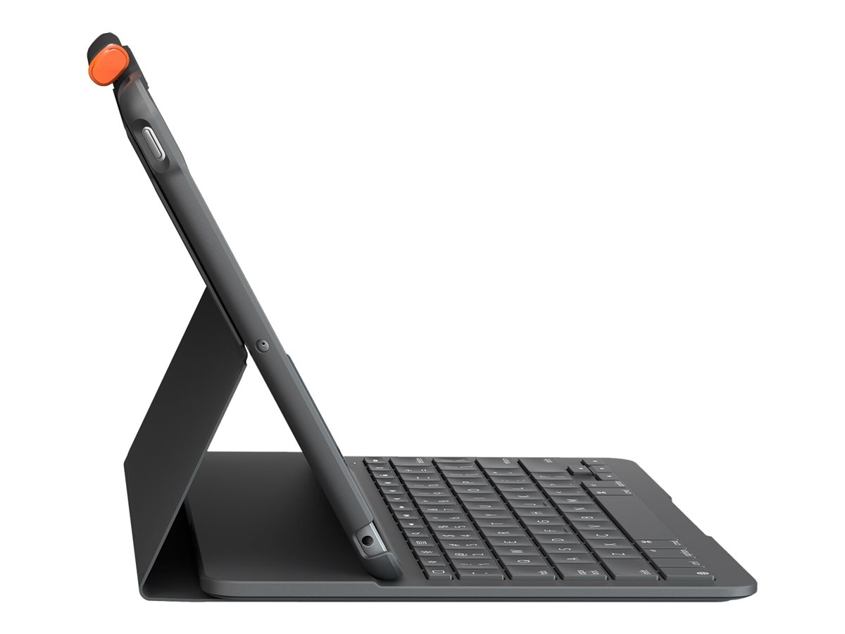 Logitech Slim Folio Tastatur og folio-kasse Saks Trådløs Schweizisk