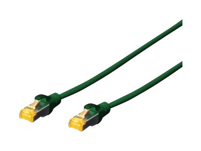 DIGITUS CAT 6a Kabel med afskærmning med folie og kobberfletning (SFTP 10m Patchkabel Grøn