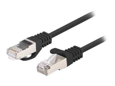 Lanberg CAT 6 Foldet uskærmet snoet par (F/UTP) 3m Patchkabel Sort RAL 9004