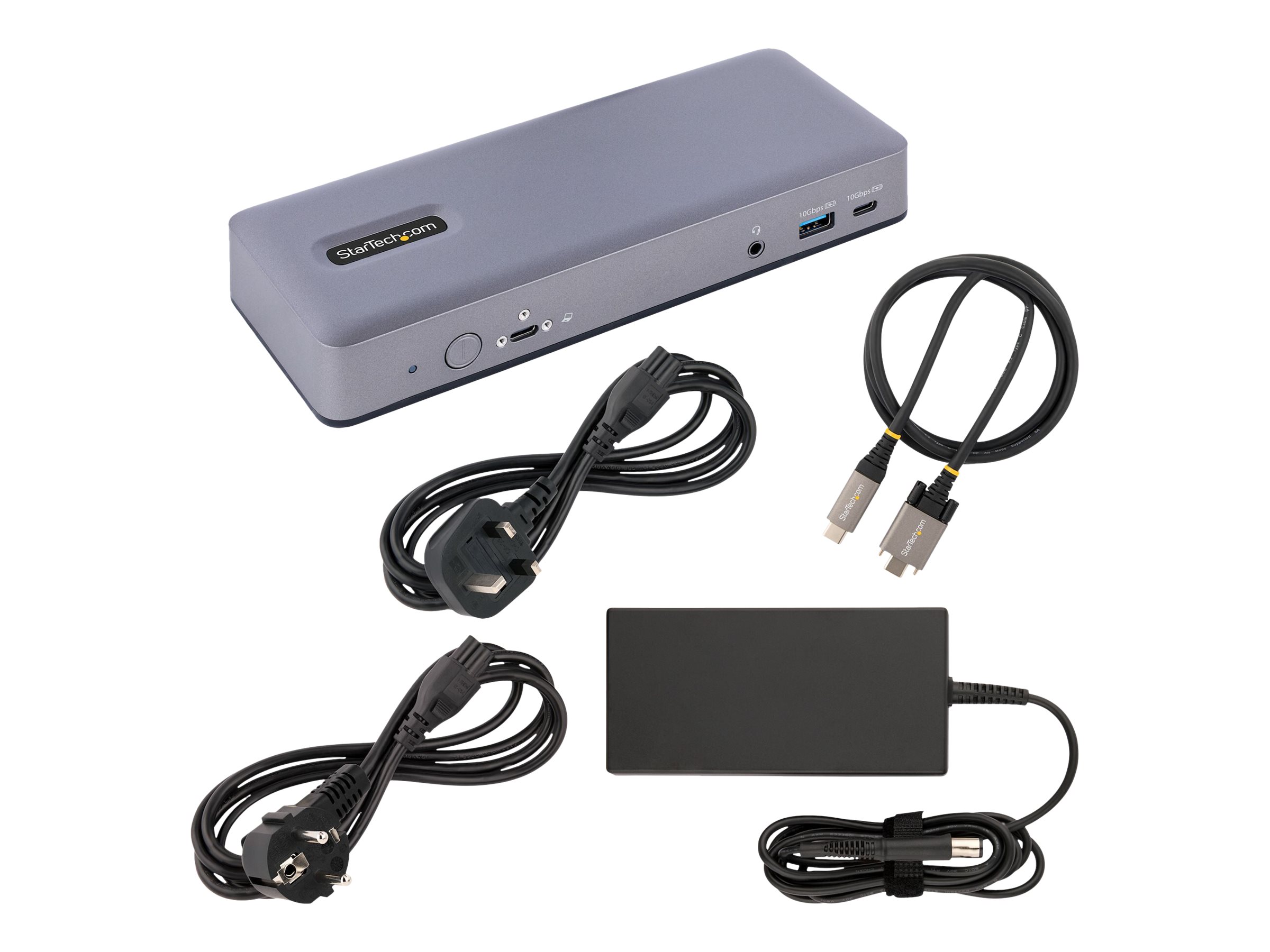 StarTech.com USB-C Docking Station - Multi Monitor HDMI/DP/DP Alt Mode USB-C Dock - 3x 4K30 / 2x 4K60 - 7-Port USB Hub - 60W Power Delivery - GbE - 3.5mm Audio - Works With Chromebook certified USB-C / Thunderbolt 3 / Thunderbolt 4 Dockingstation