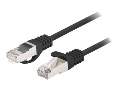 Lanberg CAT 6 Foldet uskærmet snoet par (F/UTP) 50cm Patchkabel Sort RAL 9004
