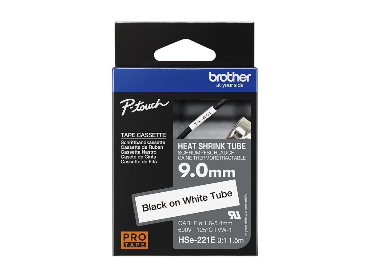 Brother HSe-221E Varmekrymperørtape (0,9 cm x 1,5m) 1kassette(r)